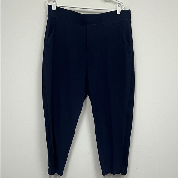 Athleta Brooklyn Ankle Pant Navy Athletic Trousers Size 14/P - Picture 3 of 9
